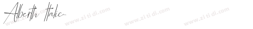 Alberth Italic字体转换